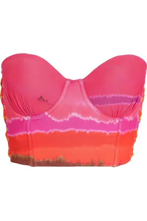 AMIR SLAMA X Jade cropped korset top