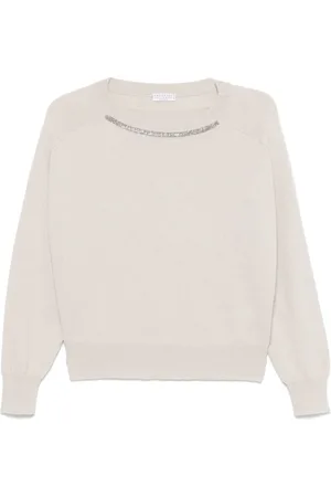 Brunello Cucinelli Trui met kralendetail