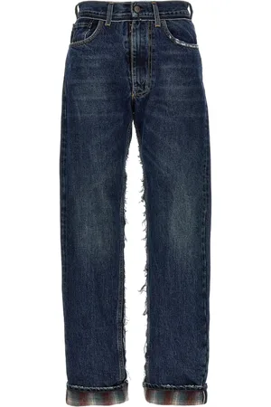 Maison Margiela X Pendleton jeans met detail