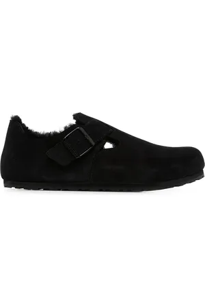 Birkenstock London pantoffels met lammy afwerking