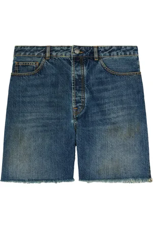 Palm Angels Denim shorts met logoprint