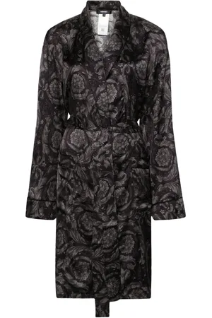 VERSACE Badjas met barokprint en ceintuur