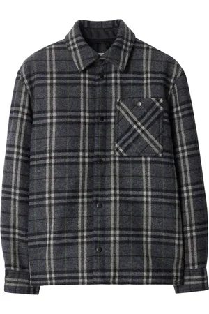 Burberry Geruit wollen overhemd