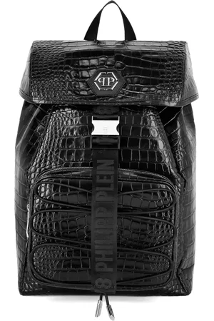 Philipp Plein Leren rugzak met krokodillen