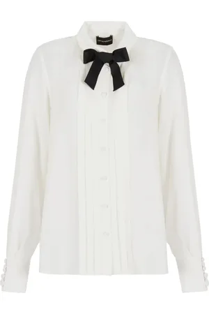 Emporio Armani Blouse met afneembare strik