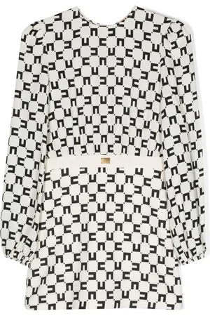 Elisabetta Franchi Crêpe jurk met monogram