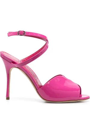 Manolo Blahnik Hourani sandalen met gelakte afwerking