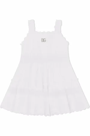 Dolce & Gabbana Popeline jurk met broderie anglaise