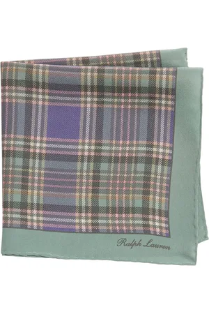 Ralph Lauren Zijden pochet met geruite print