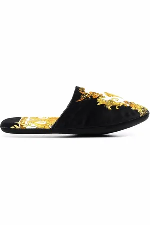 VERSACE Medusa Renaissance slippers met print
