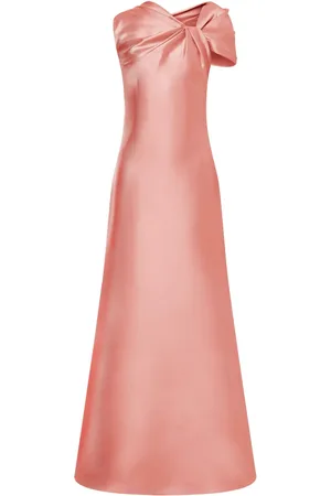 Alberta Ferretti Avondjurk met gesmockt detail