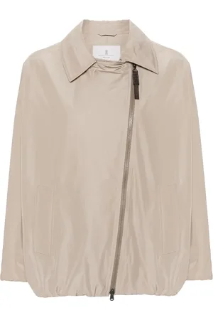 Brunello Cucinelli Asymmetrisch gewatteerd jack met rits