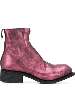 GUIDI Metallic enkellaarzen