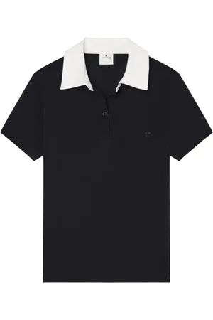 Courrèges Poloshirt met contrasterende kraag