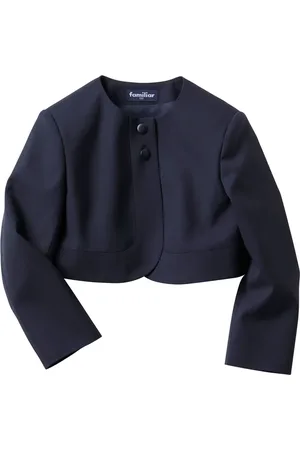 Familiar Cropped wollen blazer met enkele rij knopen