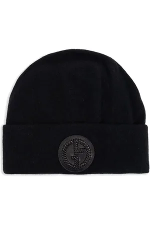 Giorgio Armani Gebreide kasjmier muts met logopatch