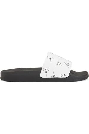 Giuseppe Zanotti Brett slippers met logo