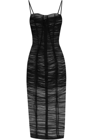 Dolce & Gabbana X Kim gedrapeerde tulen midi
