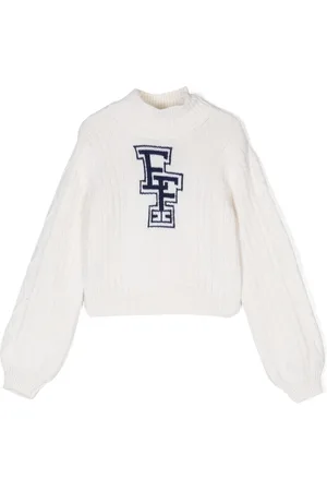 Elisabetta Franchi Trui met intarsia logo