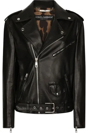 Dolce & Gabbana Leren bikerjack