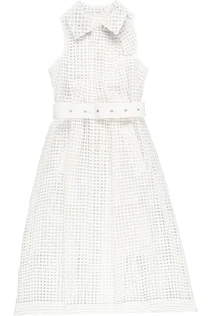 SACAI Blousejurk met ceintuur en mesh