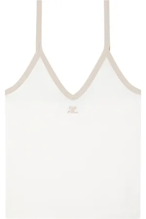 Courrèges Tanktop met contrasterende afwerking