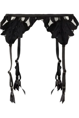 FLEUR DU MAL Jarretellegordel met geborduurde lelie