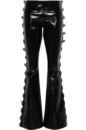 Courrèges Flared broek met gelakte afwerking