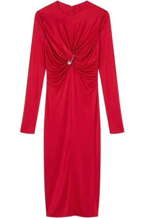 VERSACE Gesmockte midi