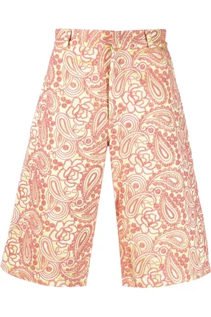 Bluemarble Shorts met geborduurde bloemen