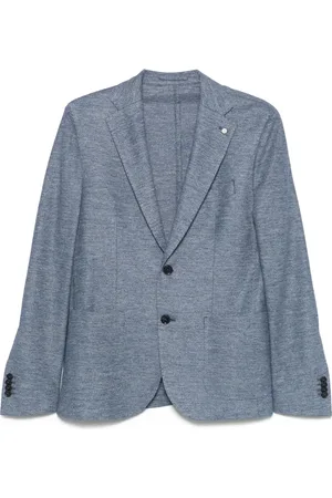 LUIGI BIANCHI MANTOVA Blazer met enkele rij knopen