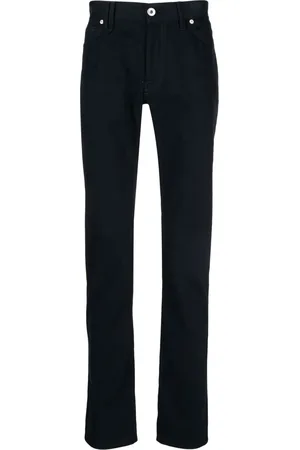 BRIONI Straight jeans met logo applicatie