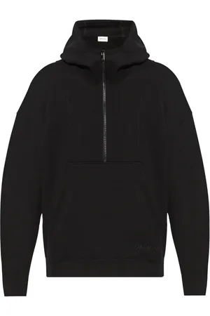 Saint Laurent Hoodie met geborduurd logo en halve rits