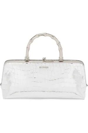 Jil Sander Goji Bamboo metallic clutch