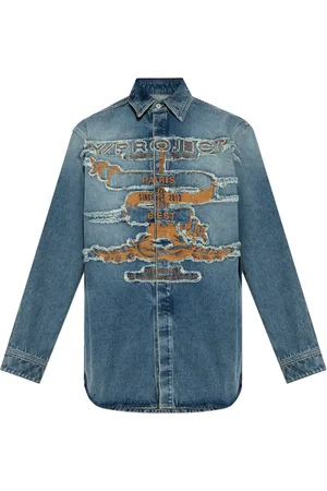 Y / PROJECT Gerafeld denim overhemd