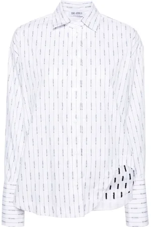The Attico Eliza blouse met logoprint