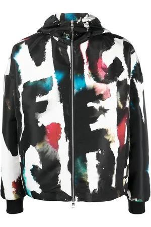 Alexander McQueen Windjack met graffiti