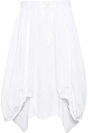 Comme des Garçons Asymmetrische gerafelde shorts