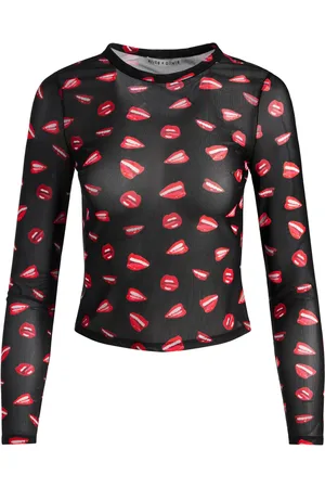 ALICE+OLIVIA X Tom Wesselmann Delaina cropped top