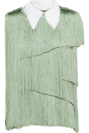 Prada Organza blouse met franje