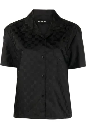 MISBHV Blouse met monogramprint