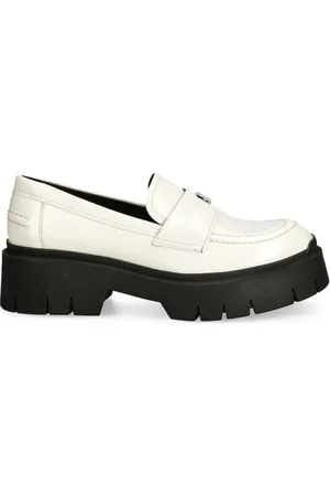 HUGO BOSS Loafers met logoplakkaat