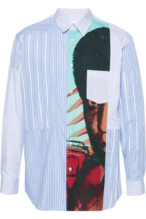 Comme des Garçons Blouse met vlakken en print