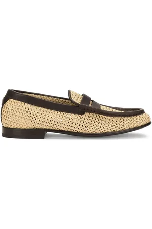 Dolce & Gabbana Geweven raffia loafers