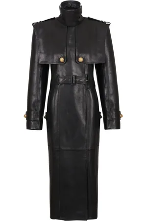 Balmain Trenchcoat van lamsleer