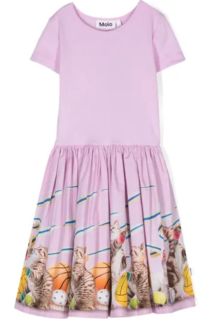 Molo Cissa jurk met kattenprint