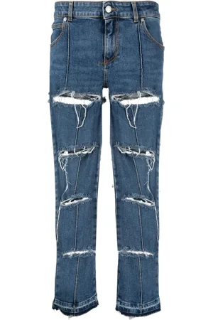 Alexander McQueen Gerafelde jeans