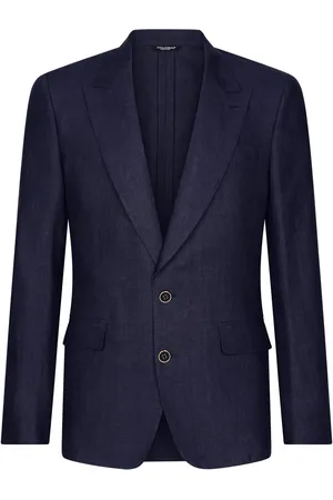 Dolce & Gabbana Linnen blazer met enkele rij knopen