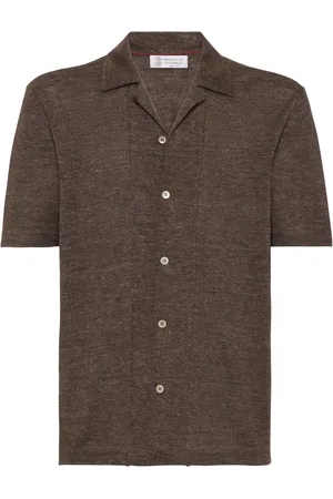 Brunello Cucinelli Gebreid overhemd