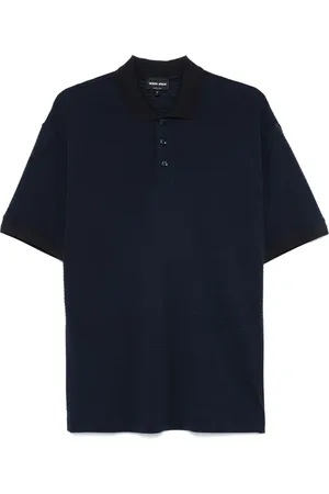 Giorgio Armani Poloshirt met textuur